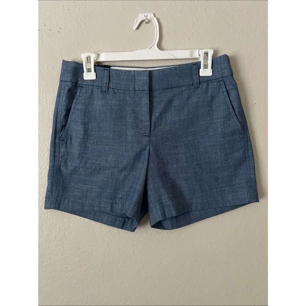 NWT J.CREW 100% Cotton Chambray Shorts in Size 4